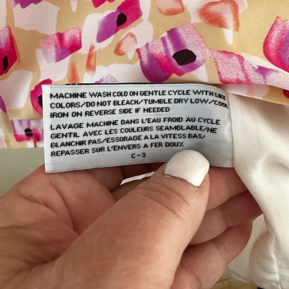 TULLE ANTHRO HALTER PINK MULTI PRINT LINED DRESS S